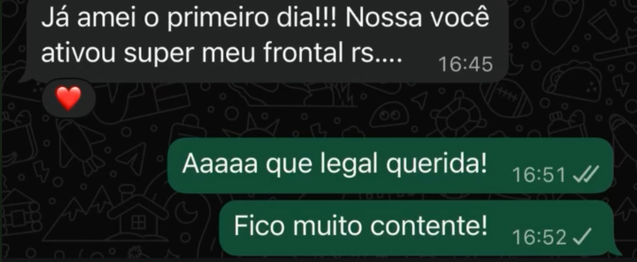 Depoimento de cliente — Ativou o frontal
