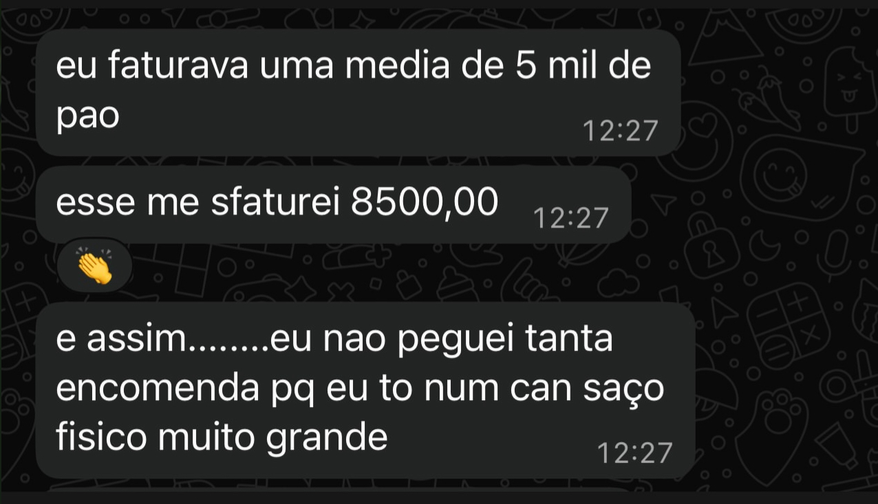 Depoimento de cliente — Faturou R$ 8.500